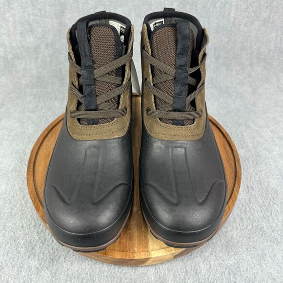 Bogs Boots Mens Size 9 Casual Lace Black Brown Duck Boots Waterproof Neo-Tech - Picture 3 of 10